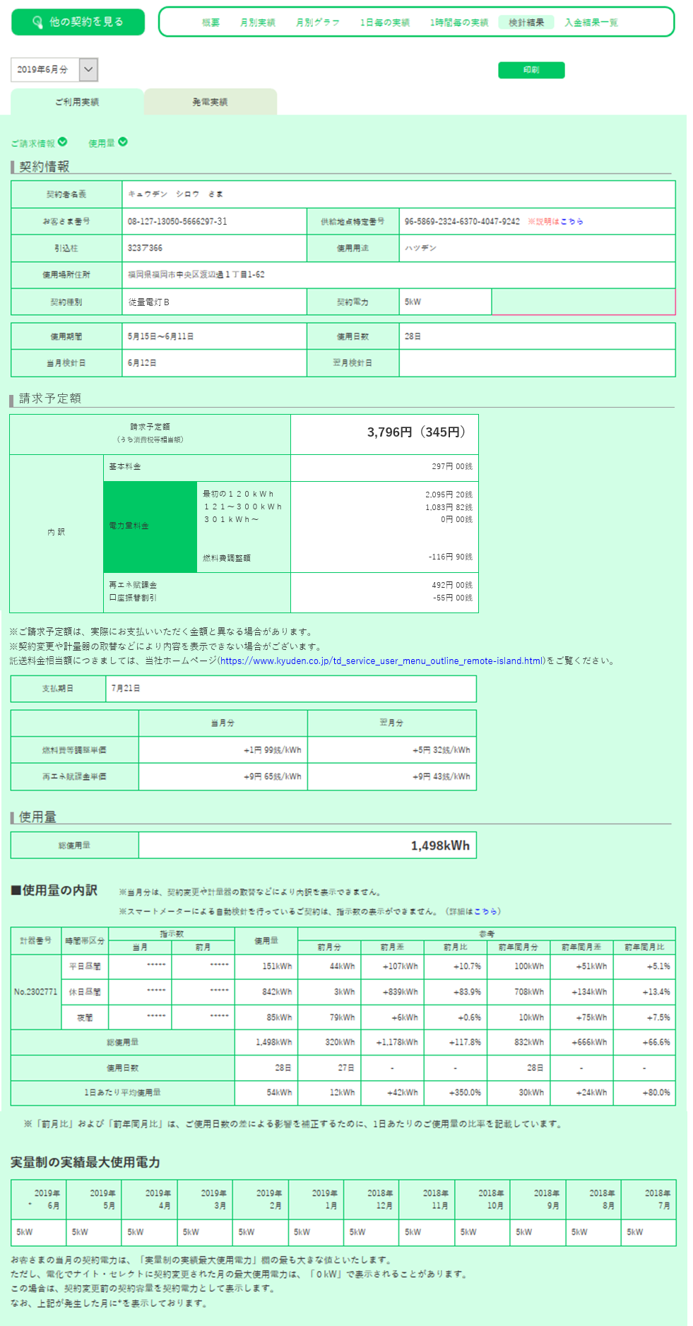 検針 票 Web